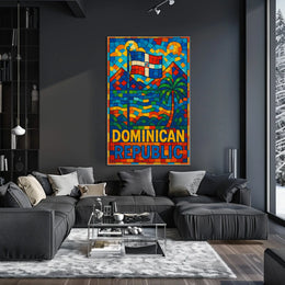 Dominican Republic Mosaic Poster