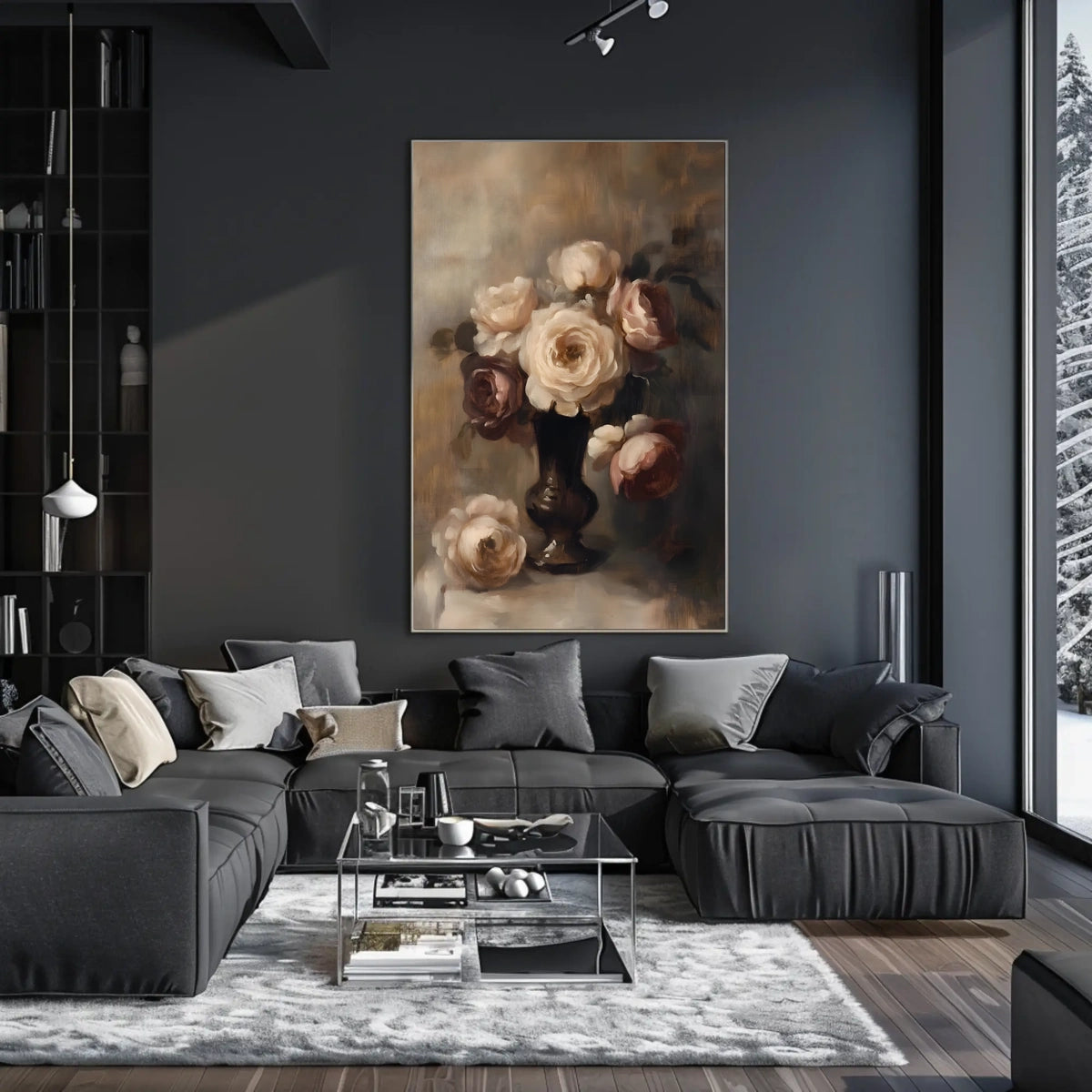 Elegant Floral Still Life Poster