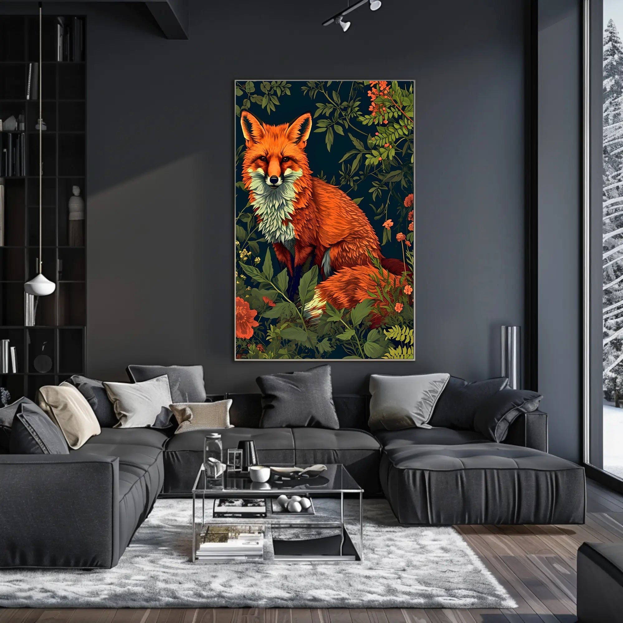 Red Fox Forest Serenity Animal Poster