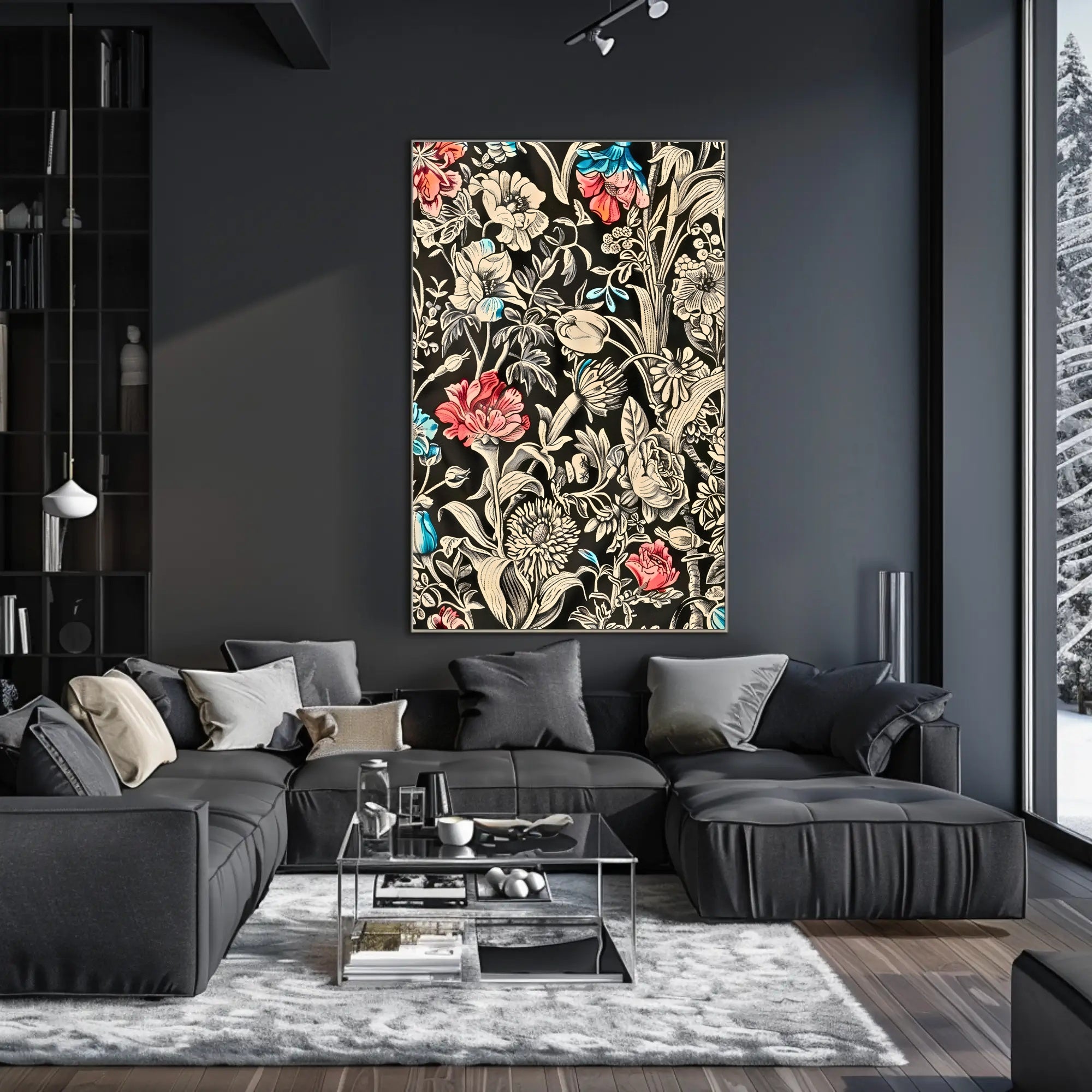 Floral Elegance Wall Art Print for Home Decor
