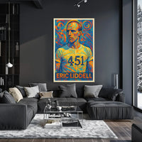 Eric Liddell 451 Geometric Portrait Art Poster
