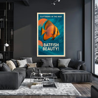 Fluttering In The Reef Poster