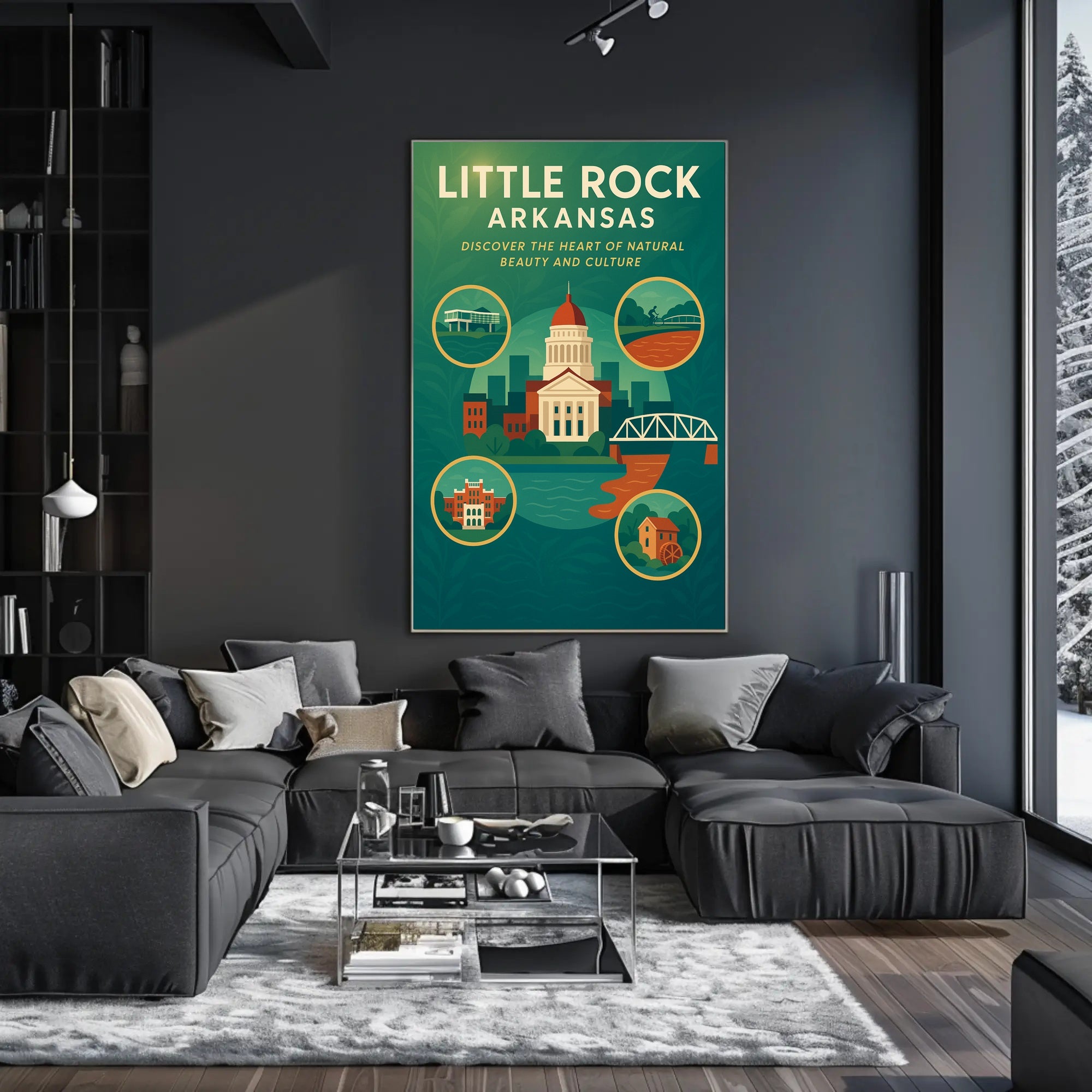 Little Rock, Arkansas Discover Natural Beauty and Culture Poster PosterGoat