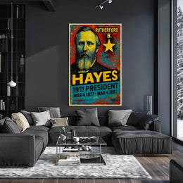 Rutherford B. Hayes 19th President of the United States Graffiti Pop Art Poster