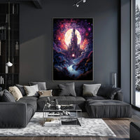 Enchanted Castle Under The Moon Poster