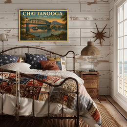 Chattanooga Scenic South Travel Poster Print