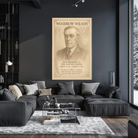 Woodrow Wilson 28th President Sketch Poster Art Print for Home Decor PosterGoat