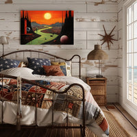 Surreal Alien Landscape Poster in Futuristic Sci-Fi Category