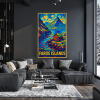 Faroe Islands Mosaic Art Poster