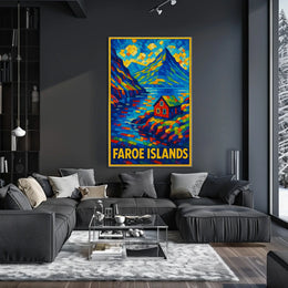 Faroe Islands Mosaic Art Poster