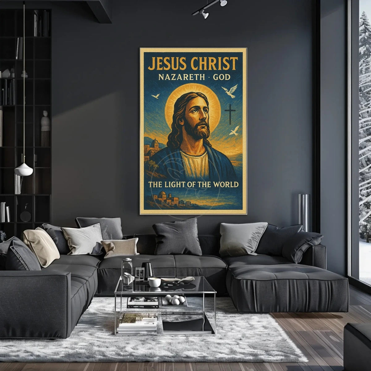 Jesus Christ Divine Light Religious Cultural or Heritage Poster