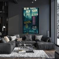 New York City Cultural Melting Pot Poster Modern Wall Art