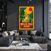 Belle Isle Vintage Travel Art Poster