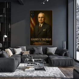 Harry S. Truman Portrait, Dignified Historical or Presidential Poster
