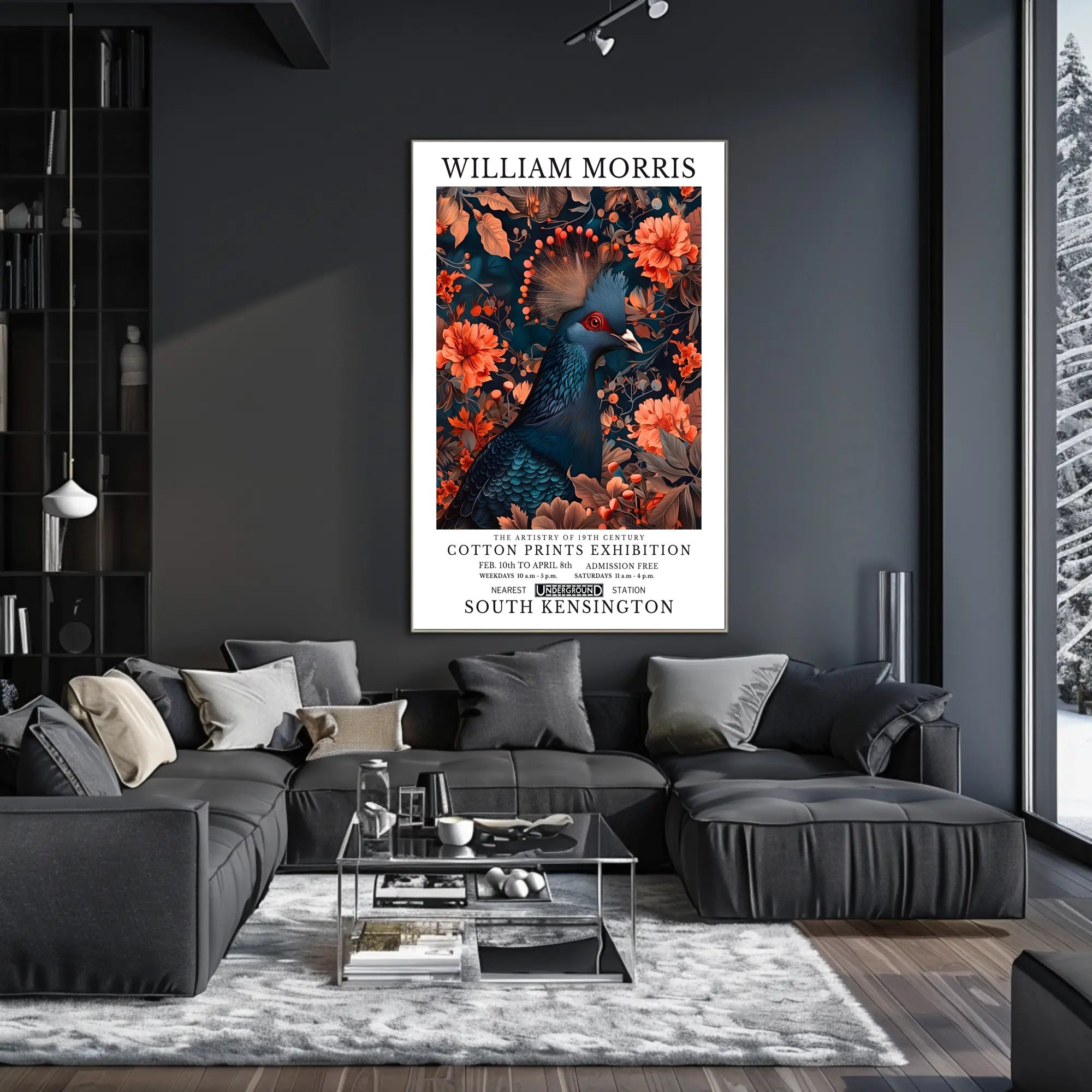 William Morris Textile Art Exhibition: Cultural or Heritage Poster