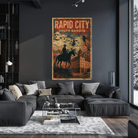 Rapid City Scenic Mount Rushmore Travel Poster
