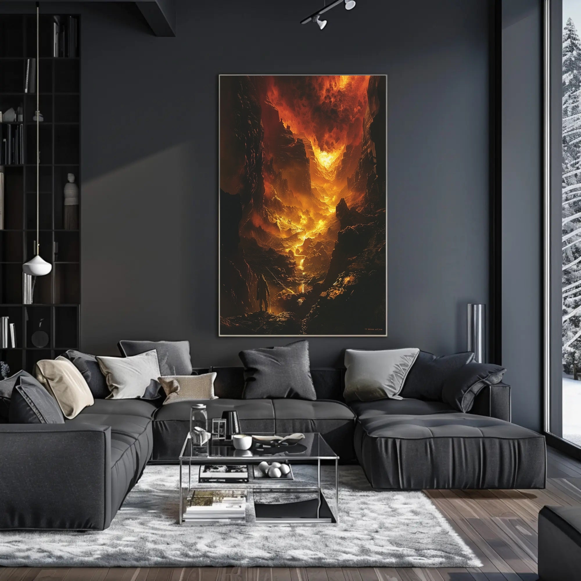 Epic Fiery Realm Adventure Poster - Fantasy or Mythology Poster PosterGoat