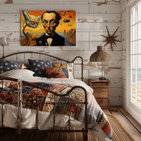 Surreal Cat and Tuxedo Man Artistic Poster