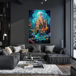 Enchanted Underwater Castle Poster