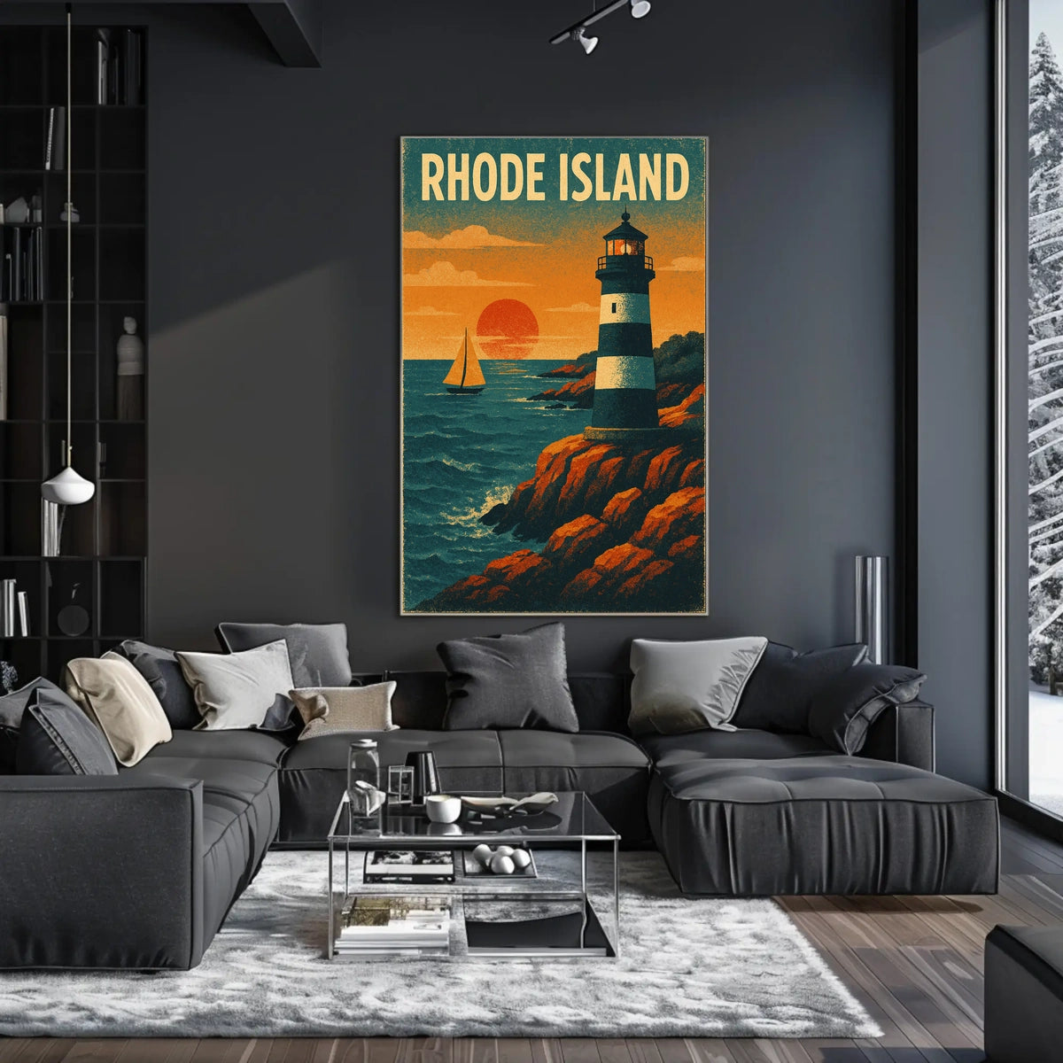 Rhode Island Coastal Charm Poster