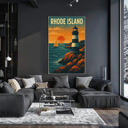 Rhode Island Coastal Charm Poster