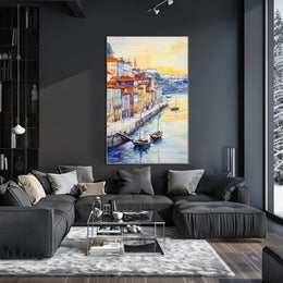 Portugal Porto Ribeira Riverside Poster