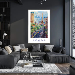 Las Vegas Skyline Poster PosterGoat