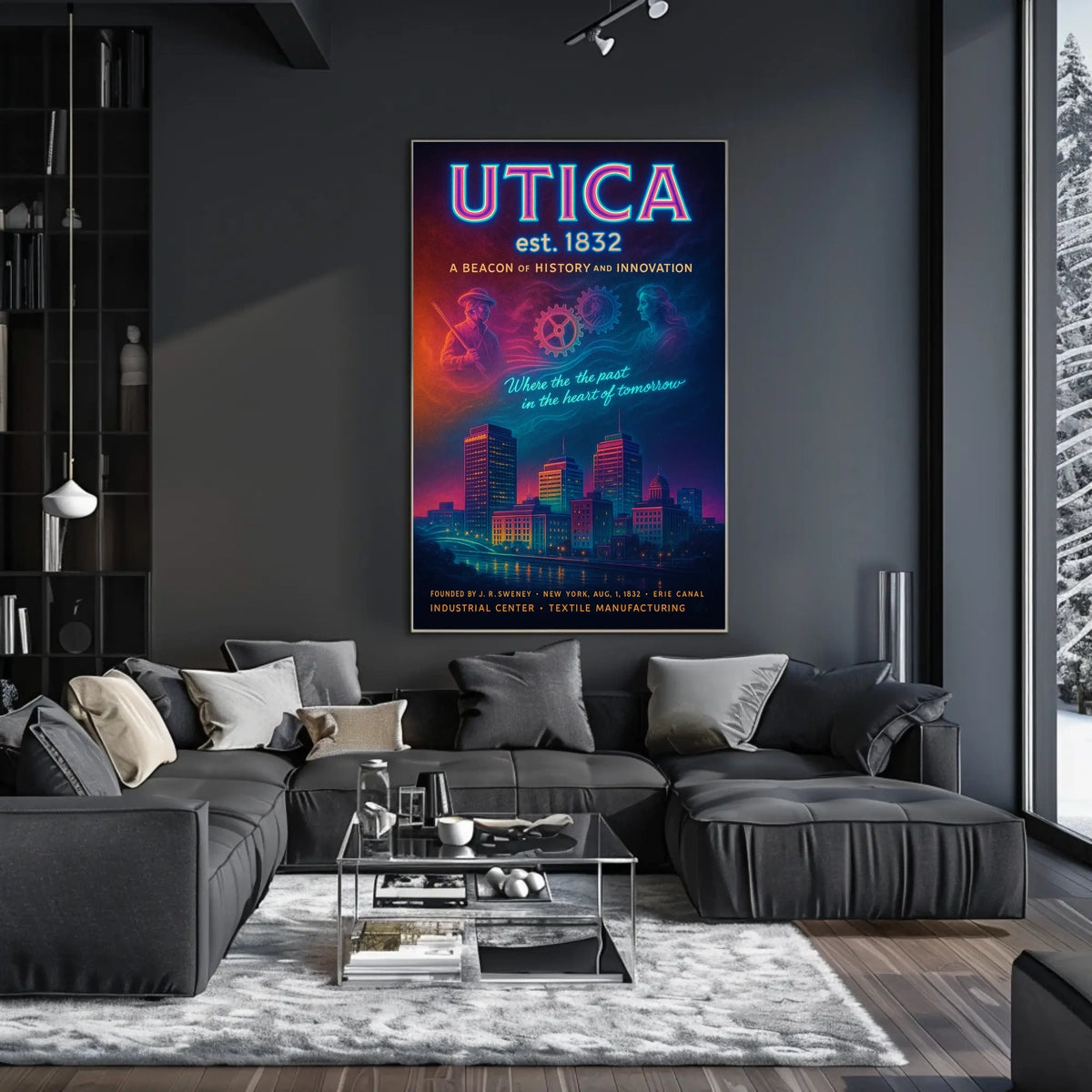 Utica Heritage and Innovation Urban Cityscape Poster