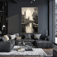Moonlit Venetian Canal Poster