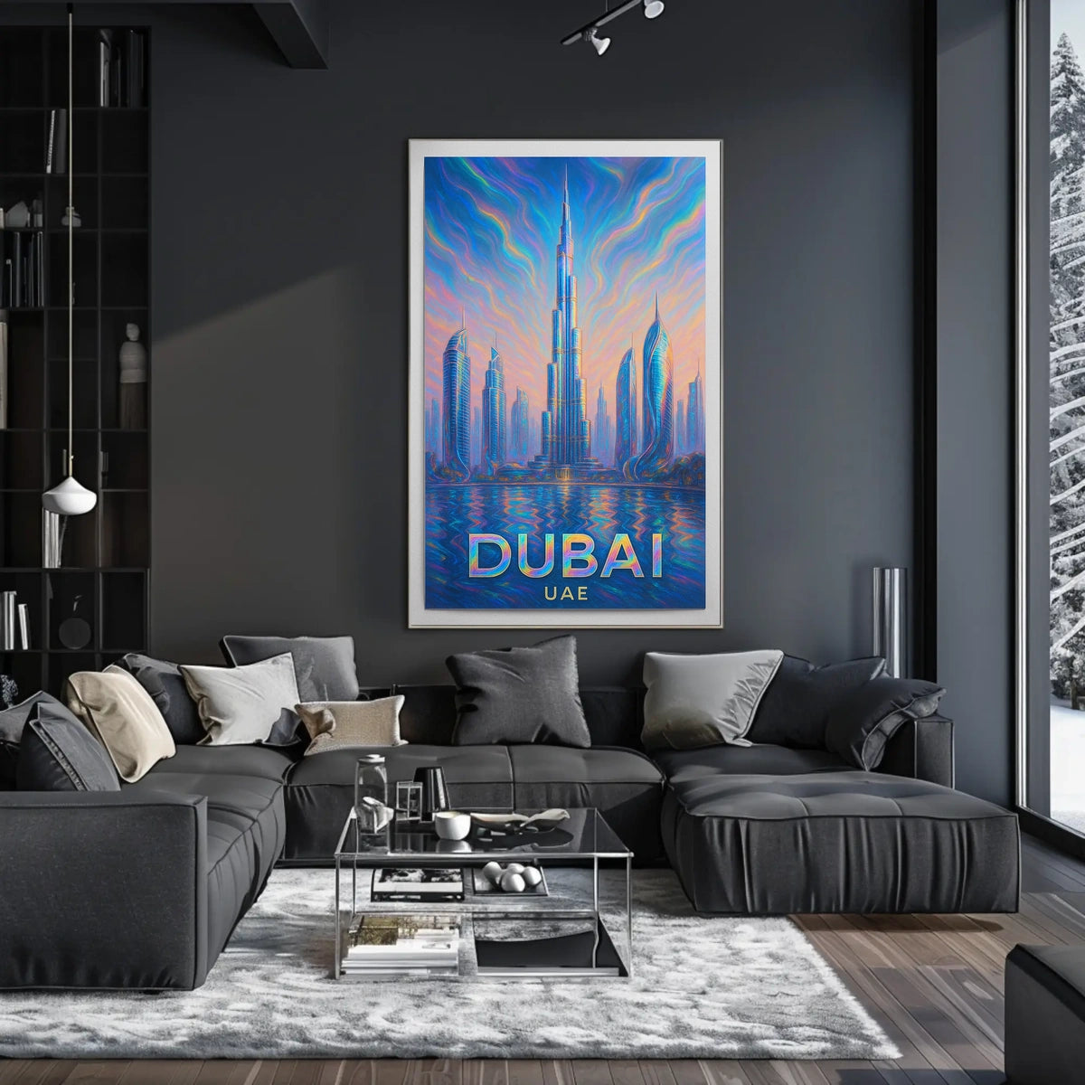 Dubai Skyline Artistic Impression Poster