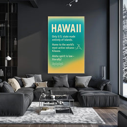 Hawaii Aloha Spirit Minimalist Travel Poster
