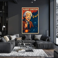 Albert Einstein Vintage Theoretical Portrait Poster