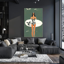 Surf Chic Poster Modern Beach Wall Art Print
