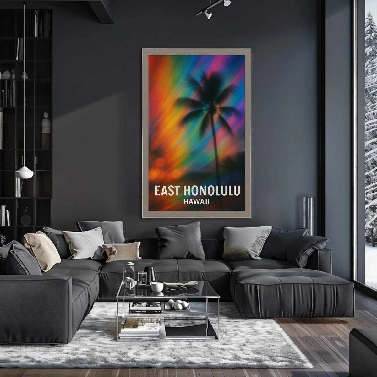 East Honolulu Vibes Wanderlust Impressionism Poster