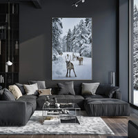 Winter Wonderland With Reindeer Poster