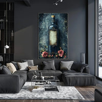 Ornate Vintage Glass Bottle Art Print Poster