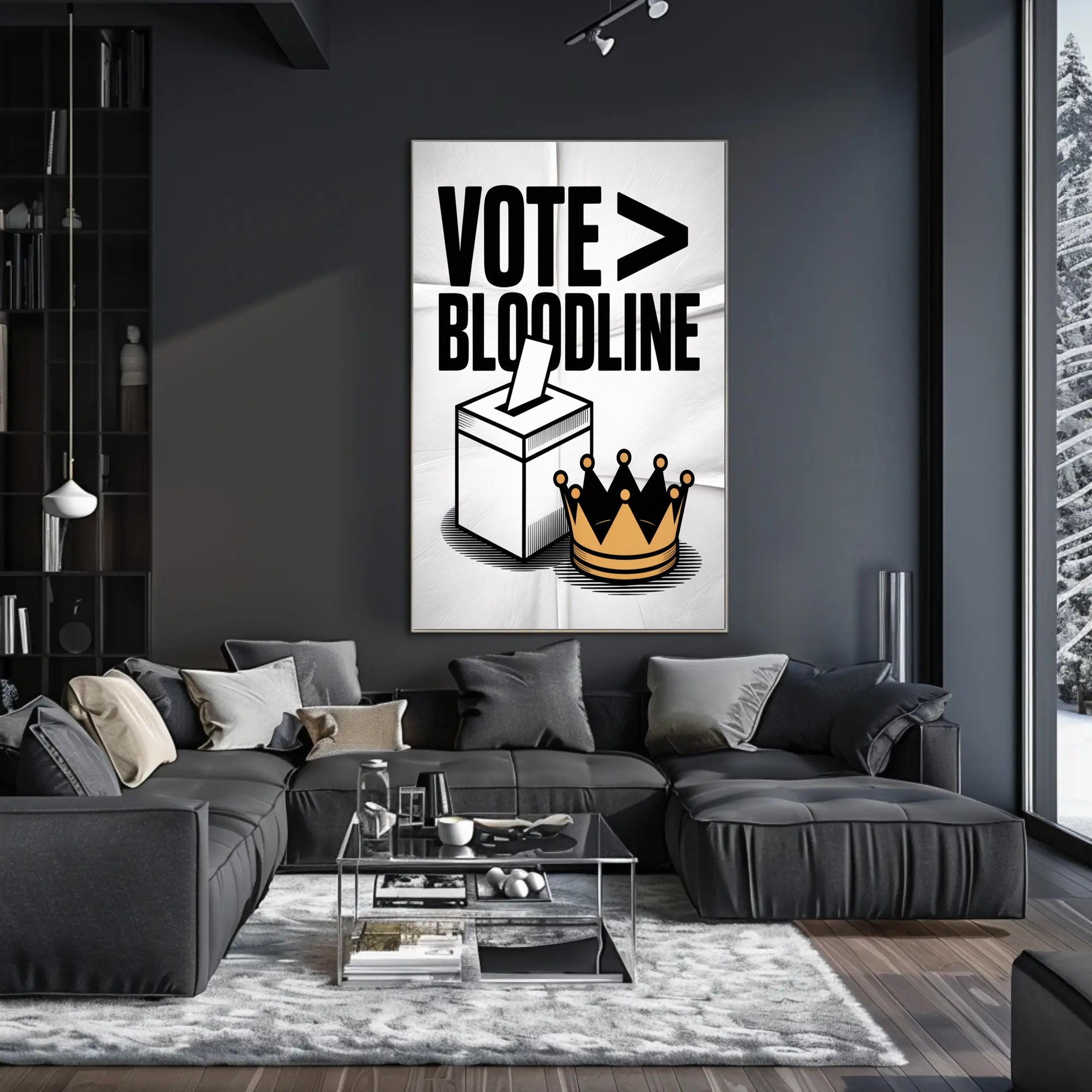 Democracy Versus Monarchy Political or Propaganda Poster