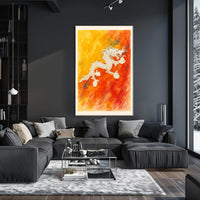 Dragon In Fiery Hues Poster