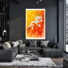 Dragon In Fiery Hues Poster