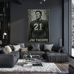 Jim Thorpe Iconic Athlete Poster