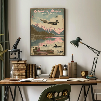 Ketchikan Alaska Vintage Poster