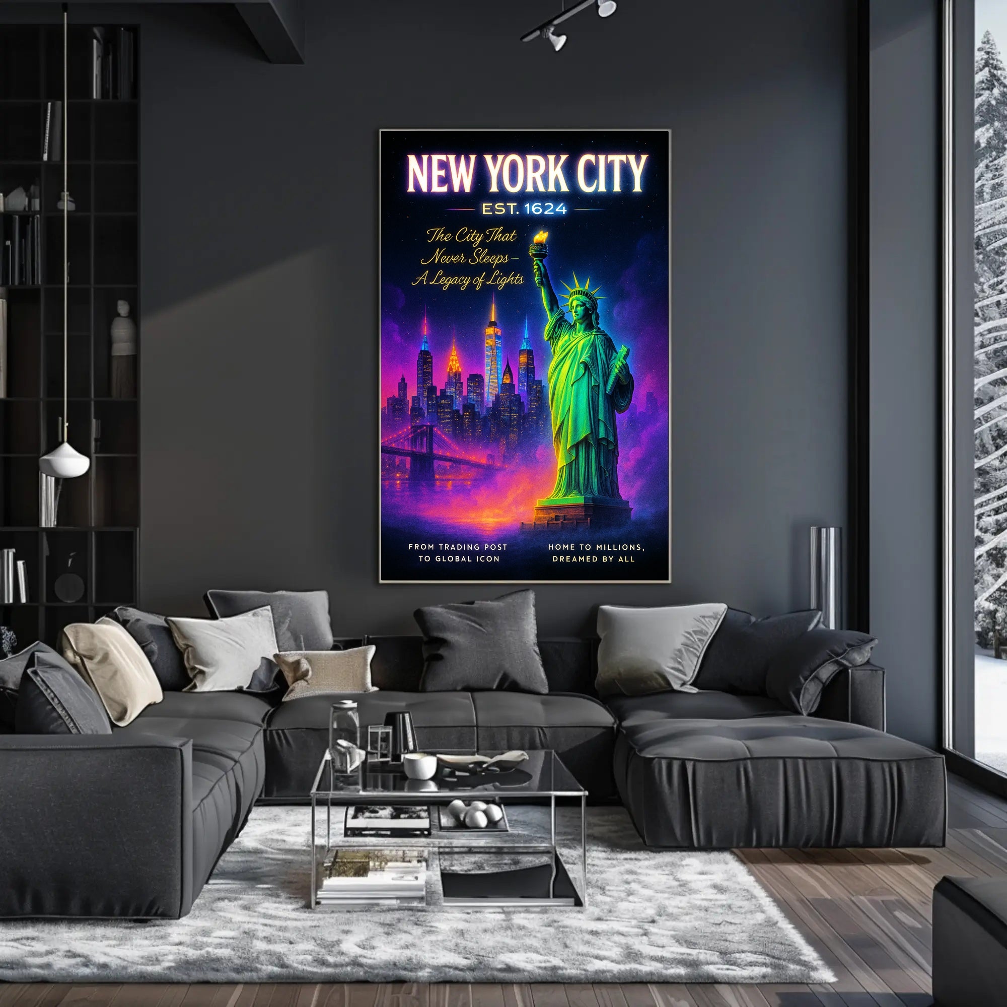 New York City A Legacy of Lights Poster PosterGoat