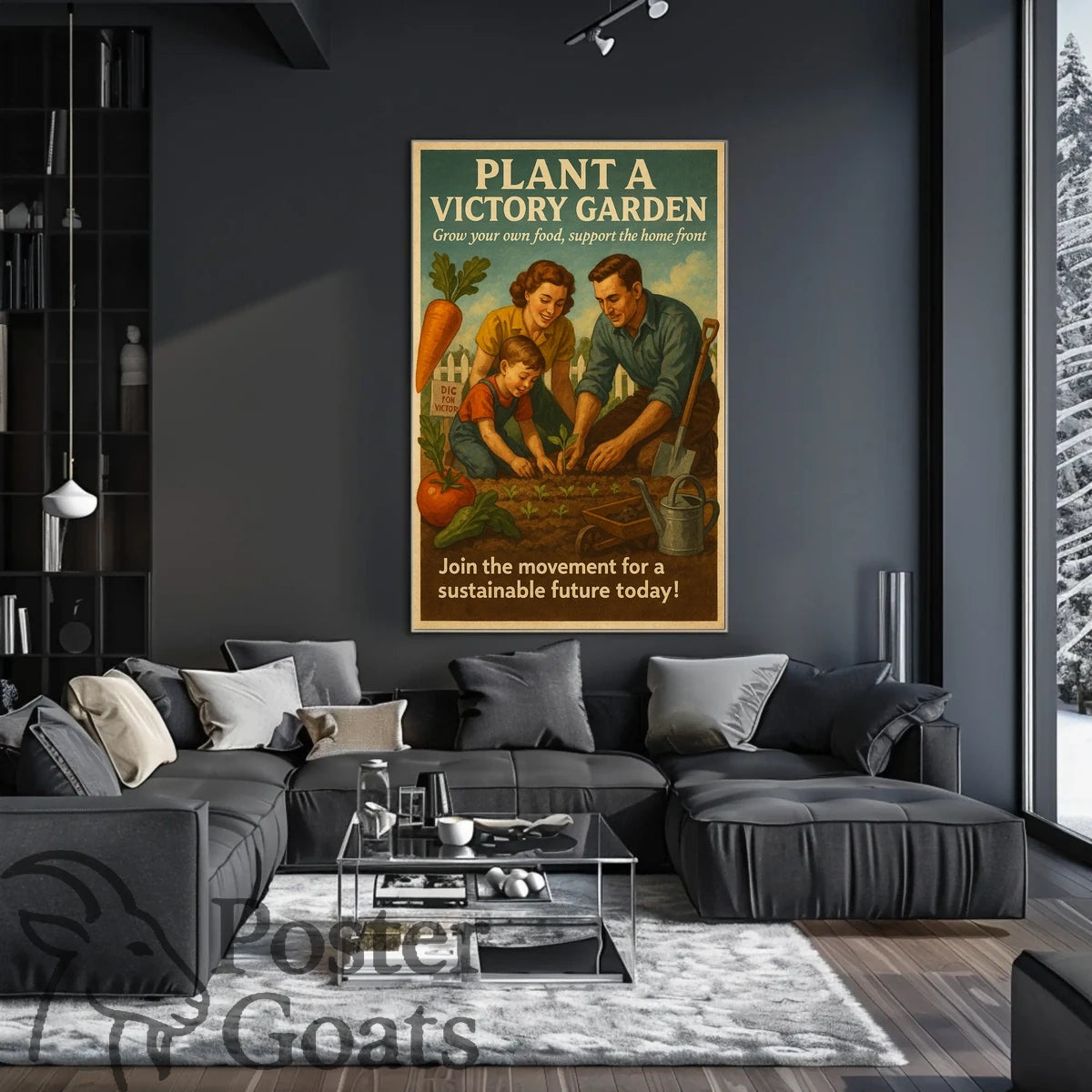 Victory Garden WWII Patriotic Community Propaganda Poster