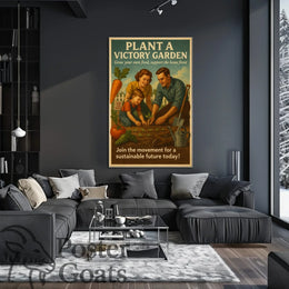 Victory Garden WWII Patriotic Community Propaganda Poster