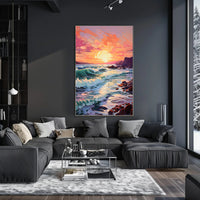 Vibrant Coastal Sunset Poster PosterGoat