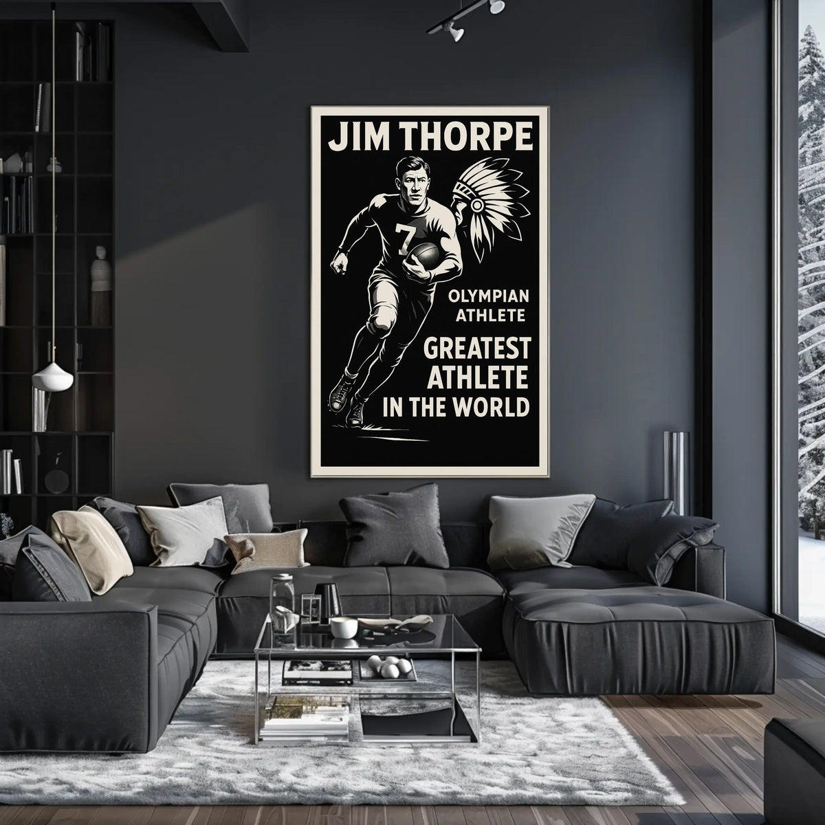 Celebrating an Olympian Legend Jim Thorpe Poster