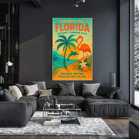 Florida Vintage Travel Poster Wall Art Print