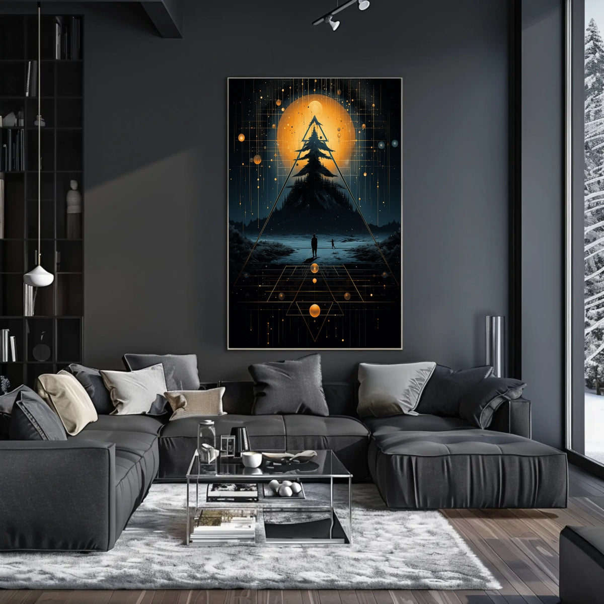 Mystical Cosmic Landscape Surrealism Art Poster