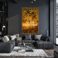 Island Christmas In Honolulu Poster