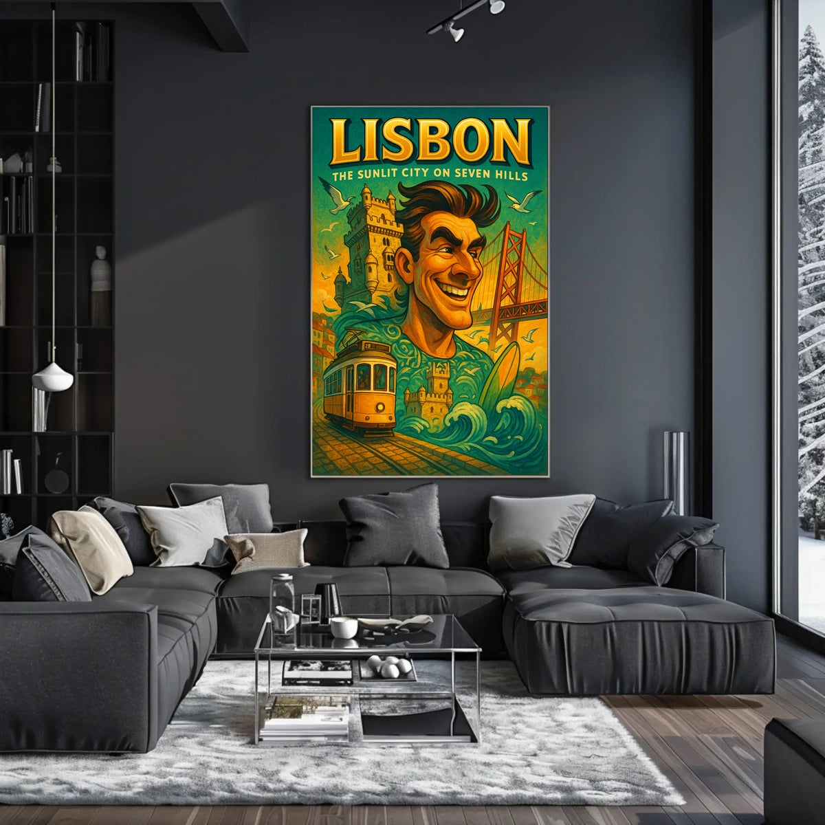 Lisbon The Sunlit City on Seven Hills Poster